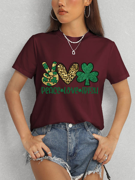 PEACE LOVE IRISH Graphic Tee