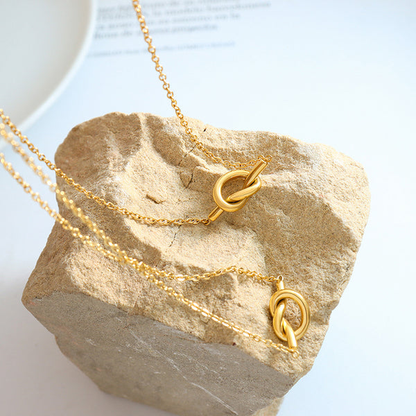 Gold Tying The Knot Necklace