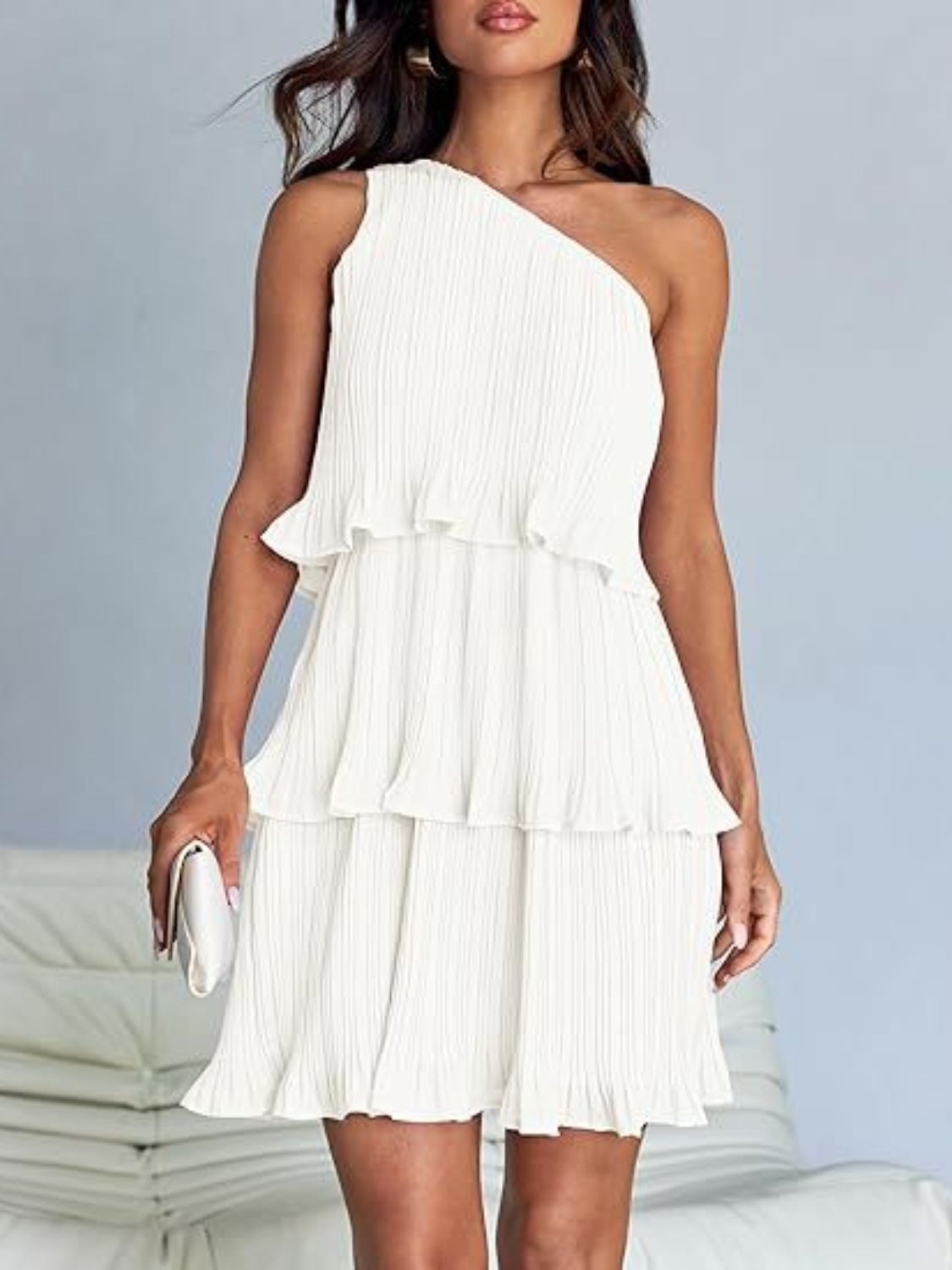 Layered Single Shoulder Dress