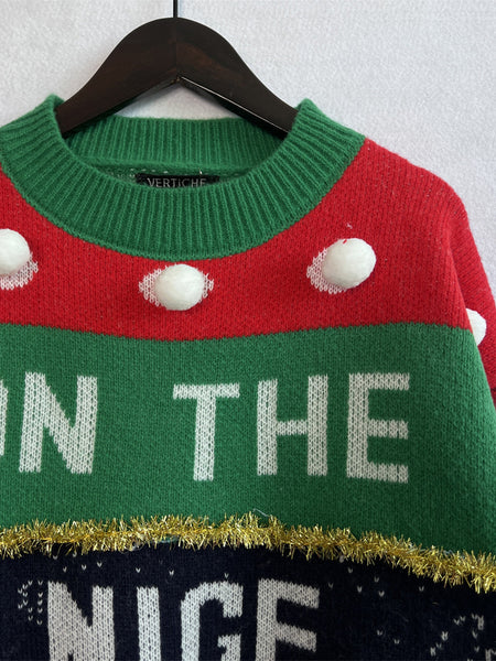 On The Nice List Ugly Christmas Sweater