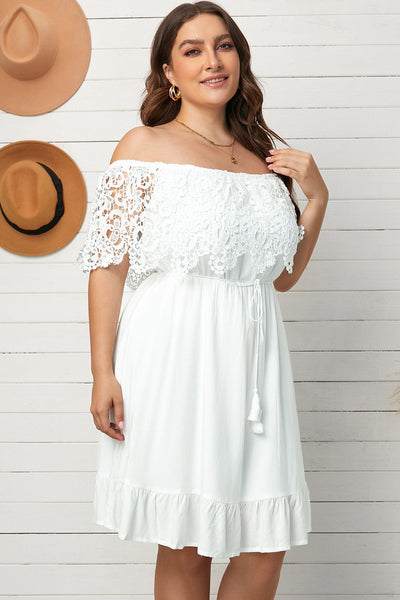 Lace Off-Shoulder Dress+