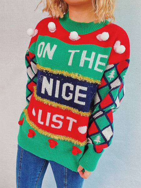 On The Nice List Ugly Christmas Sweater