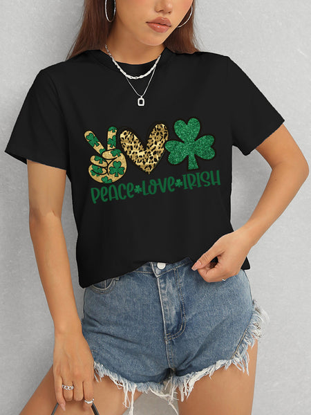 PEACE LOVE IRISH Graphic Tee