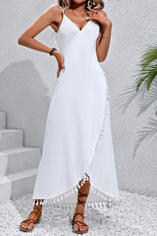 Tassel Trim Cover Up Dress