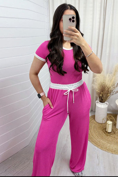 Round Neck Top and Pants Set