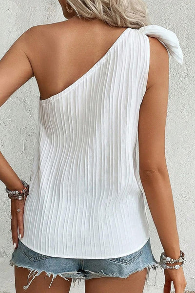 Tied One Shoulder Tank Top