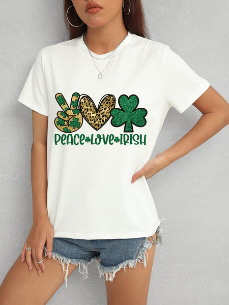 PEACE LOVE IRISH Graphic Tee