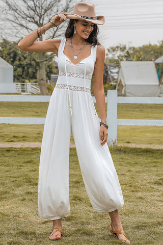 White Balloon Leg Jumpsuit