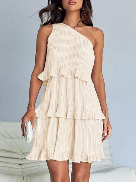 Layered Single Shoulder Dress