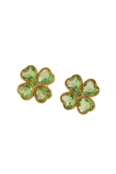 Four Leaf Clover Zircon Earrings