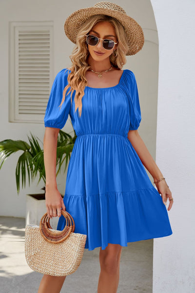 Puff Sleeve Mini Dress+