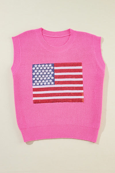 USA Collection Flag Sweater Vest