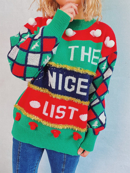 On The Nice List Ugly Christmas Sweater