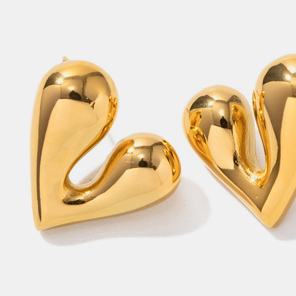 Deep Hearts Stud Earrings