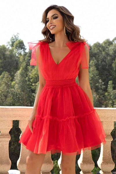 Red Tulle Skater Dress