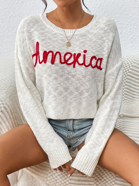 America Long Sleeve Sweater