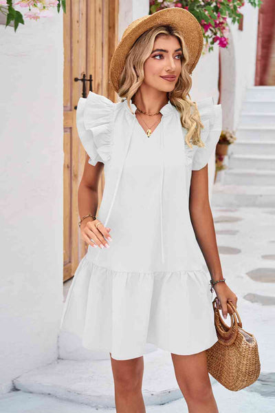 Ruffle Sleeve Dress