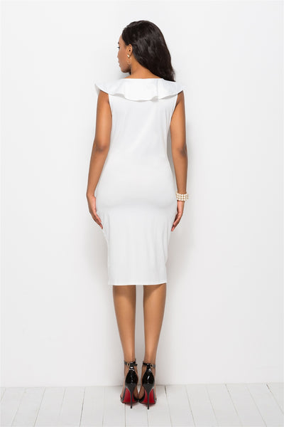 Tulip Hem Cap Sleeve Dress