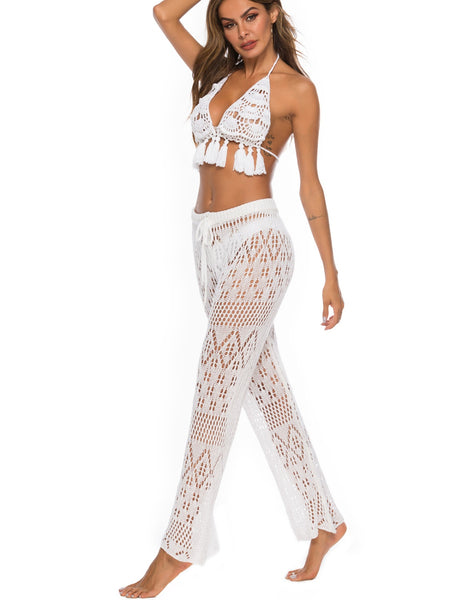 Cutout Drawstring Swim Pants