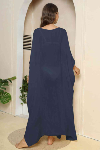 Three-Quarter Sleeve Long Cover-Up