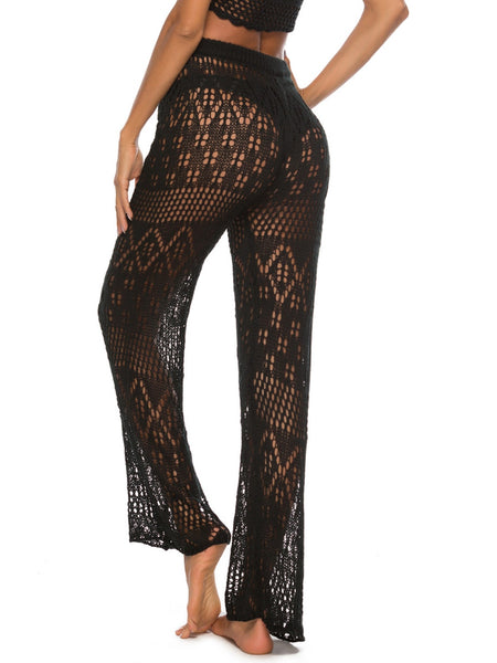 Cutout Drawstring Swim Pants