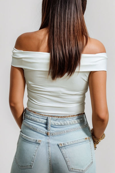 White Off-Shoulder Top