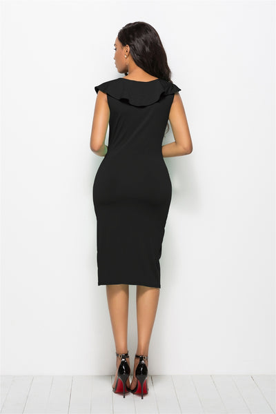 Tulip Hem Cap Sleeve Dress