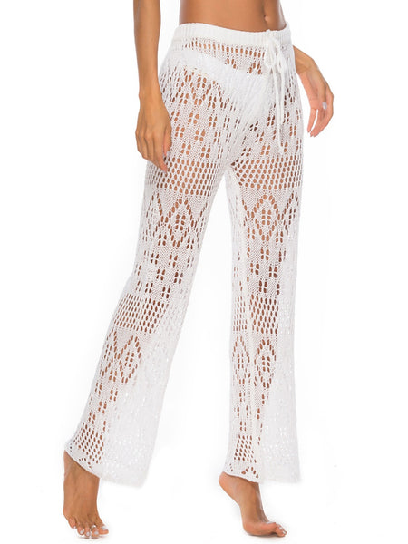 Cutout Drawstring Swim Pants