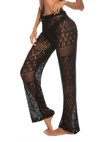 Cutout Drawstring Swim Pants