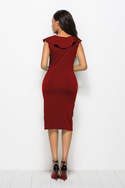 Tulip Hem Cap Sleeve Dress