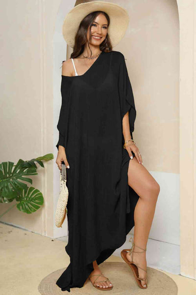 Three-Quarter Sleeve Long Cover-Up