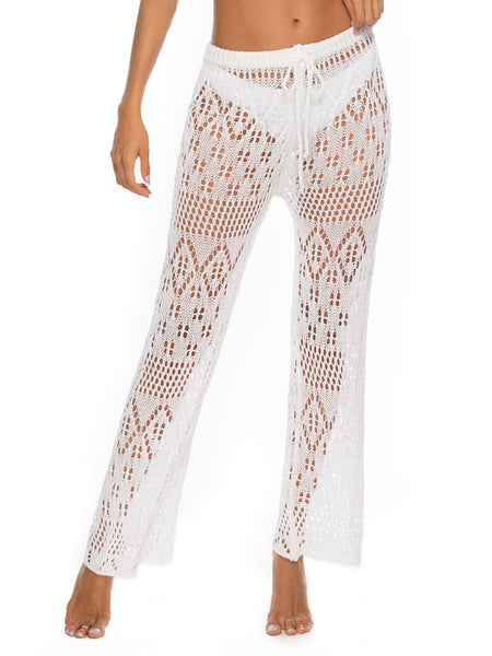 Cutout Drawstring Swim Pants