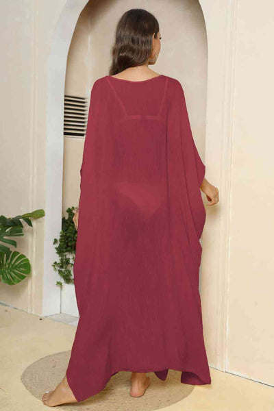 Three-Quarter Sleeve Long Cover-Up