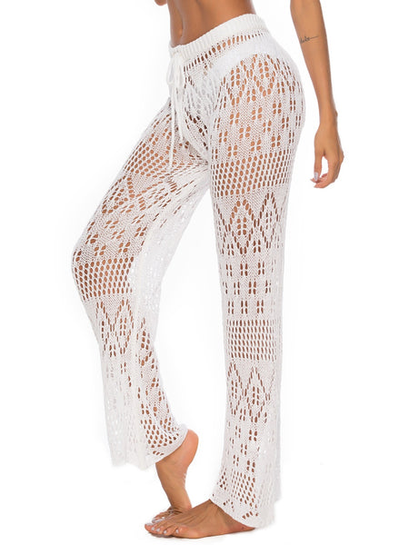 Cutout Drawstring Swim Pants