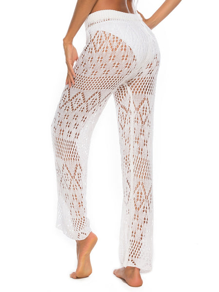 Cutout Drawstring Swim Pants