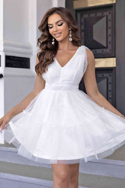 Tie Tulle Skater Dress