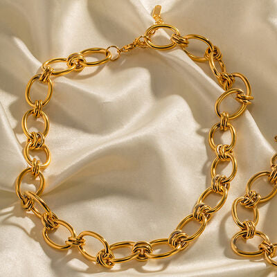 18K Gold-Plated Linked Necklace