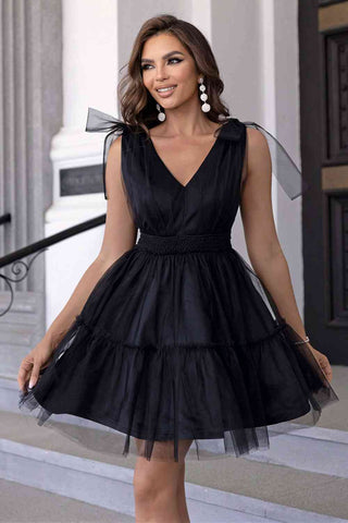 Tie Tulle Skater Dress