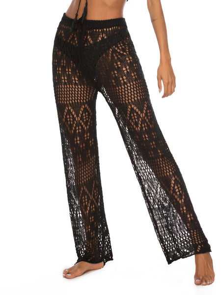 Cutout Drawstring Swim Pants