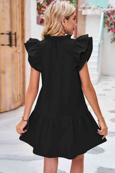 Ruffle Sleeve Dress