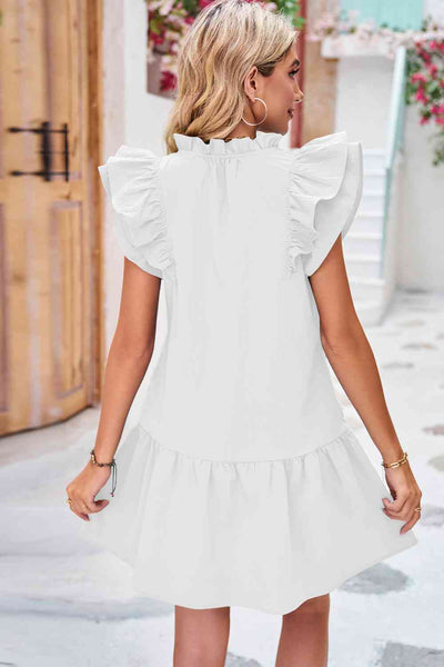 Ruffle Sleeve Dress